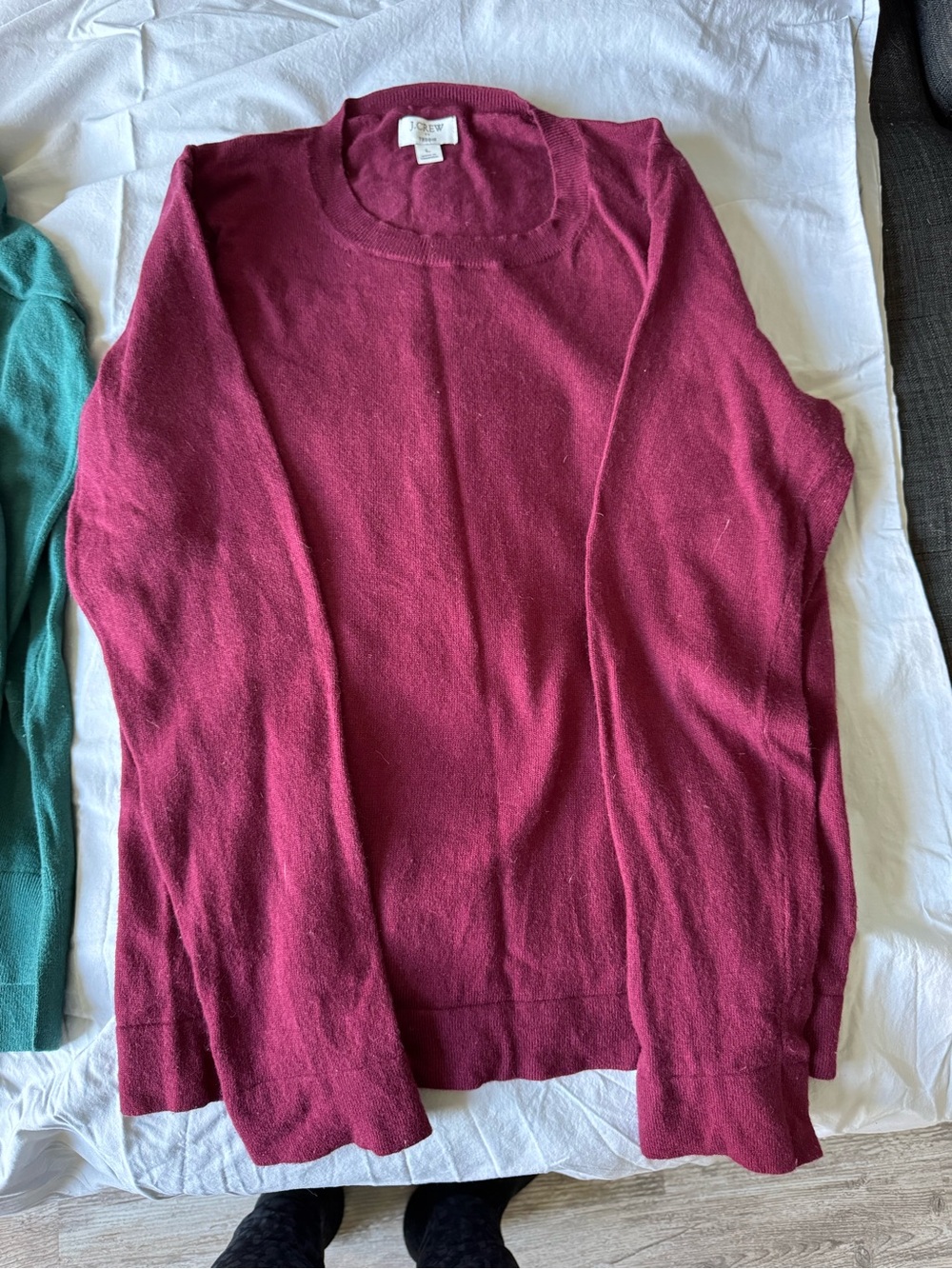 J. Crew Raspberry Crewneck Sweater - Picture 2 of 7